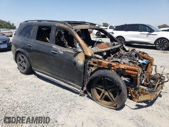 2024 Mercedes-Benz GLS 450 with VIN 4JGFF5KE6RB077354, listed as a Copart auction lot 60340875 with Not provided miles and Non repairable. Bid and sale history available at DreamBid. Image 4.