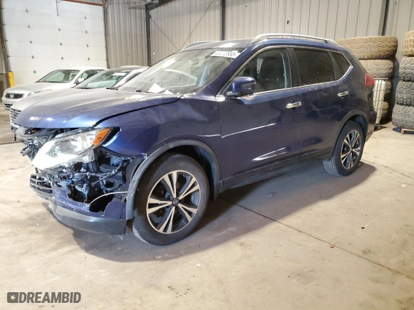 2019 Nissan Rogue SV with VIN JN8AT2MV1KW393878, listed as a Copart auction lot 48502555 with 74,041 mi miles and Salvage Title. Bid and sale history available at carsss.com. Image 1.