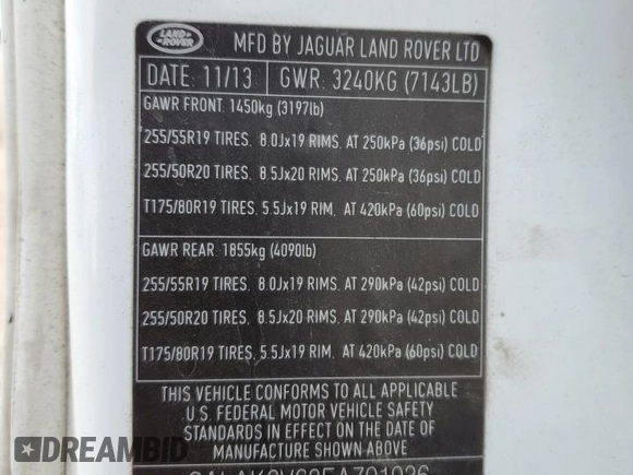 2014 Land Rover LR4 Lux z VIN SALAK2V68EA701936, wystawiony jako Copart lot #53564555 z przebiegiem 85 378 mil mil oraz Szkoda całkowita • Salvage title. Historia ofert i sprzedaży dostępna na DreamBid. Obrazek 13.