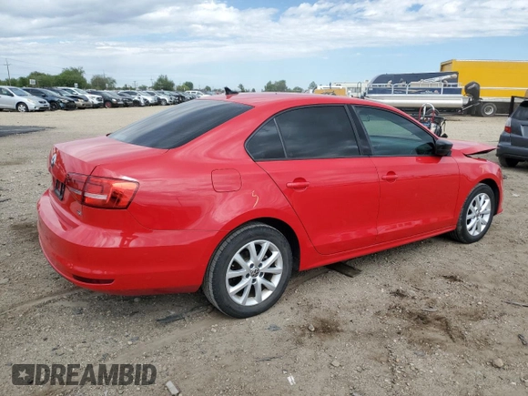 2015 Volkswagen Jetta SE with VIN 3VWD17AJ9FM220688, listed as a Copart auction lot 58270015 with 106,001 mi miles and Salvage title. Bid and sale history available at DreamBid. Image 3.