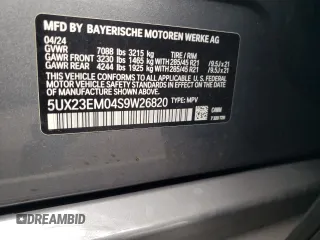 2025 BMW X7 xDrive40i z VIN 5UX23EM04S9W26820, wystawiony jako Copart lot #59388515 z przebiegiem 20 124 mil mil oraz Czysty tytuł • Clean title. Historia ofert i sprzedaży dostępna na DreamBid. Obrazek 13.