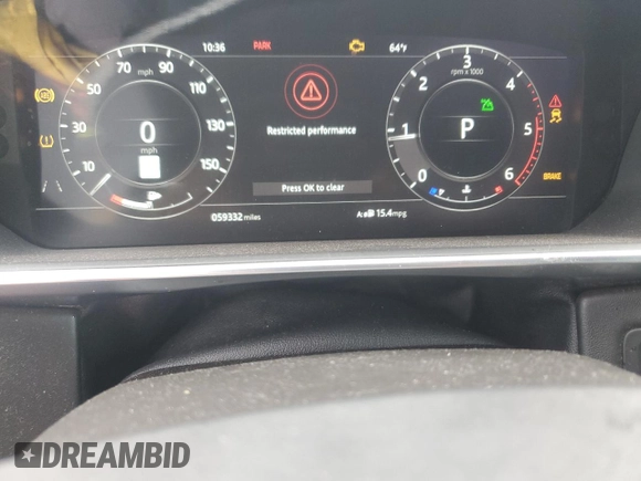 2018 Land Rover Range Rover HSE с VIN SALGS2RK8JA503305, выставлен на аукционе Copart как лот 59299175 с пробегом 59 332 миль миль и Чистый • Clean title. История ставок и продаж доступна на DreamBid. Изображение 9.