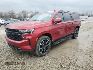 2023 Chevrolet Suburban RST with VIN 1GNSKEKD5PR354447, listed as a Copart auction lot 45123445 with 19,521 mi miles and Salvage Title. Bid and sale history available at carsss.com. Image 1.