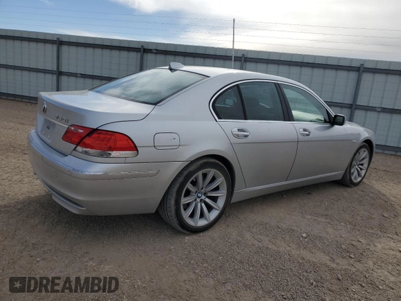 2008 BMW 7 Series 750i with VIN WBAHL83508DT13048, listed as a Copart auction lot 85141334 with 140,853 mi miles and Clean title. Bid and sale history available at DreamBid. Image 3.
