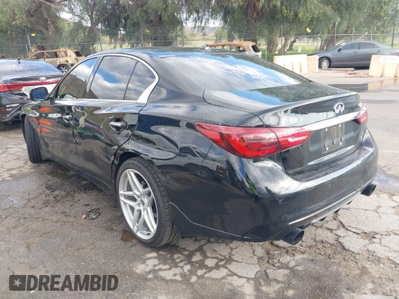2023 Infiniti Q50 Luxe with VIN JN1EV7BP7PM511298, listed as a IAAI auction lot 41702893 with 29,908 mi miles and . Bid and sale history available at DreamBid. Image 3.