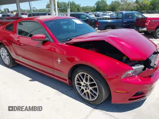 2013 Ford Mustang V6 with VIN 1ZVBP8AM0D5200449, listed as a IAAI auction lot 42046536 with Not Provided miles. Bid and sale history available at carsss.com. Image 1.