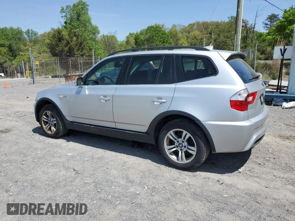 2006 BMW X3 3.0i with VIN WBXPA934X6WG81214, listed as a Copart auction lot 53454085 with 110,599 mi miles and Salvage Title. Bid and sale history available at DreamBid. Image 2.