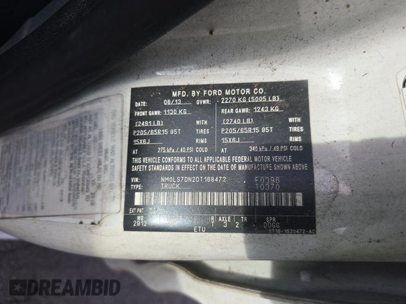 2013 Ford Transit Connect XLT с VIN NM0LS7DN2DT168472, выставлен на аукционе IAAI как лот 42786889 с пробегом 146 170 миль миль и . История ставок и продаж доступна на DreamBid. Изображение 21.