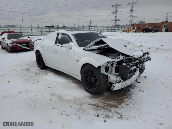 2020 Dodge Charger Scat Pack Widebody with VIN 2C3CDXGJ0LH180335, listed as a Copart auction lot 44685545 with 45,579 mi miles and Salvage Title. Bid and sale history available at carsss.com. Image 4.