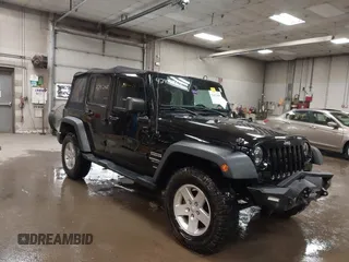 2017 Jeep Wrangler Unlimited Sport with VIN 1C4BJWDG4HL701067, listed as a IAAI auction lot 42412468 with 70,457 mi miles and . Bid and sale history available at DreamBid. Image 1.