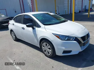 2021 Nissan Versa S with VIN 3N1CN8DV7ML858743, listed as a IAAI auction lot 42271951 with 56,397 mi miles and . Bid and sale history available at DreamBid. Image 1.
