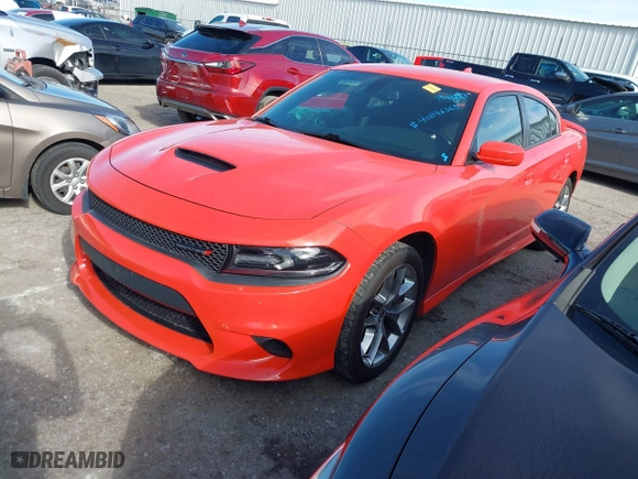 2021 Dodge Charger GT with VIN 2C3CDXHGXMH639231, listed as a IAAI auction lot 40846363 with 77,034 mi miles. Bid and sale history available at carsss.com. Image 17.