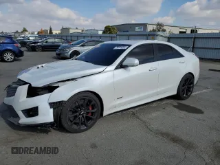 2017 Cadillac ATS-V with VIN 1G6AN5RY0H0216084, listed as a Copart auction lot 79225284 with 53,459 mi miles and Salvage Title. Bid and sale history available at carsss.com. Image 1.