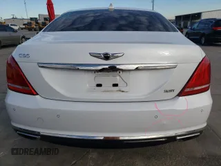 2019 Genesis G90 3.3T Premium with VIN KMHG34JA1KU050157, listed as a Copart auction lot 87208564 with 75,972 mi miles and Salvage Title. Bid and sale history available at carsss.com. Image 6.