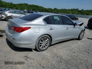 2015 Infiniti Q50 with VIN JN1BV7AR1FM391129, listed as a Copart auction lot 55142665 with 200,444 mi miles and Salvage title. Bid and sale history available at DreamBid. Image 3.