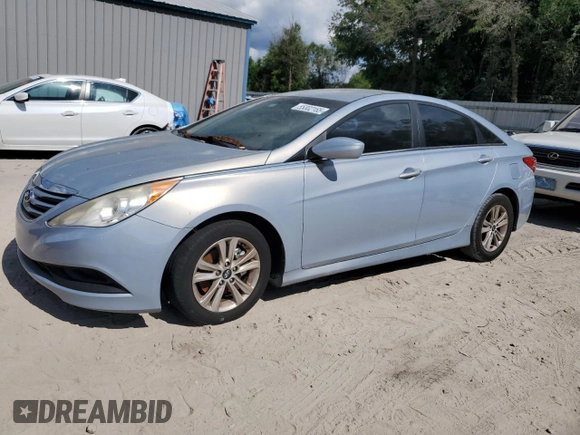 2014 Hyundai Sonata GLS with VIN 5NPEB4ACXEH834108, listed as a Copart auction lot 55302165 with 216,792 mi miles and Clean Title. Bid and sale history available at carsss.com. Image 1.