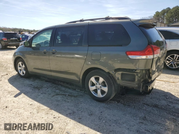 2012 Toyota Sienna LE AAS with VIN 5TDKK3DC0CS274812, listed as a Copart auction lot 49767715 with 124,699 mi miles and Salvage Title. Bid and sale history available at carsss.com. Image 2.