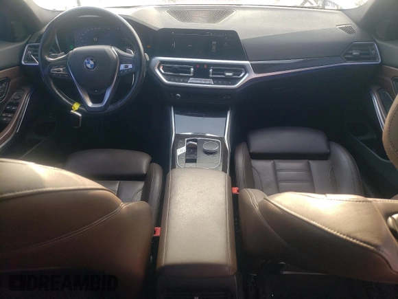 2019 BMW 3 Series 330i with VIN WBA5R1C56KFH02347, listed as a Copart auction lot 83674694 with 83,528 mi miles and Salvage Title. Bid and sale history available at carsss.com. Image 8.