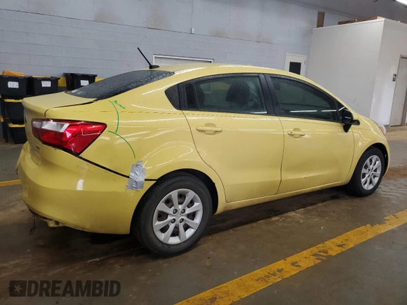 2016 Kia Rio LX with VIN KNADM4A34G6658799, listed as a Copart auction lot 50354285 with 134,091 mi miles and Salvage Title. Bid and sale history available at DreamBid. Image 3.