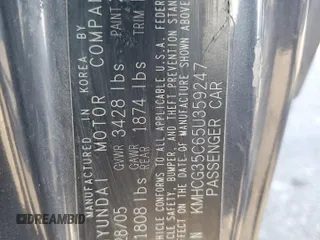 2005 Hyundai Accent GLS with VIN KMHCG35C65U359247, listed as a Copart auction lot 79305324 with 120,985 mi miles and Salvage Title. Bid and sale history available at carsss.com. Image 14.