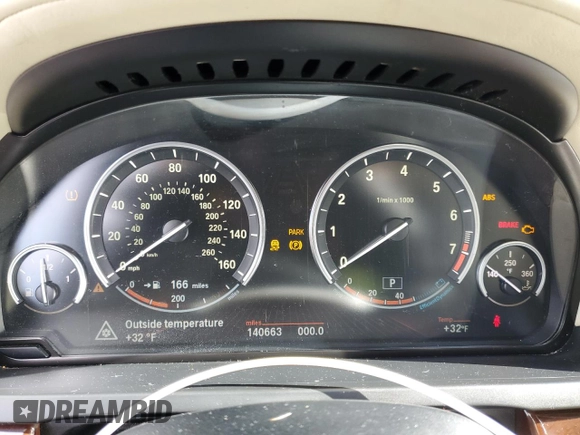 2010 BMW 7 Series 750Li xDrive with VIN WBAKC8C56AC431445, listed as a Copart auction lot 44895215 with 140,663 mi miles and Clean Title. Bid and sale history available at DreamBid. Image 9.