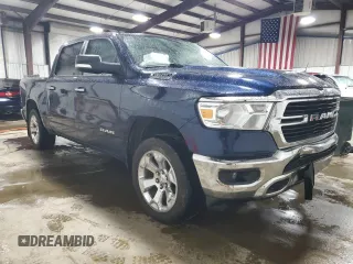 2019 Ram 1500 Big Horn z VIN 1C6SRFFT1KN803206, wystawiony jako Copart lot #57839865 z przebiegiem 58 349 mil mil oraz Szkoda całkowita • Salvage title. Historia ofert i sprzedaży dostępna na DreamBid. Obrazek 4.