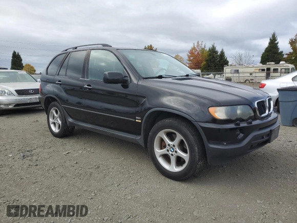 2002 BMW X5 3.0i with VIN 5UXFA53582LP34851, listed as a Copart auction lot 75721014 with 0 mi miles and Clean Title. Bid and sale history available at carsss.com. Image 4.