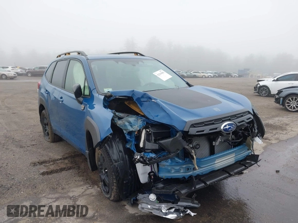 2024 Subaru Forester Wilderness with VIN JF2SKAJC2RH523375, listed as a IAAI auction lot 42219885 with 4,546 mi miles and . Bid and sale history available at DreamBid. Image 1.