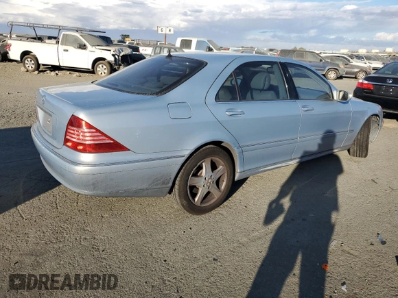 2004 Mercedes-Benz S-Class 4.3L with VIN WDBNG70J34A419641, listed as a Copart auction lot 78322884 with 0 mi miles and Salvage Title. Bid and sale history available at carsss.com. Image 3.
