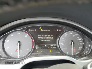 2014 Audi S8 with VIN WAUD2AFDXEN005340, listed as a Copart auction lot 77447534 with 87,222 mi miles and Salvage Title. Bid and sale history available at carsss.com. Image 9.