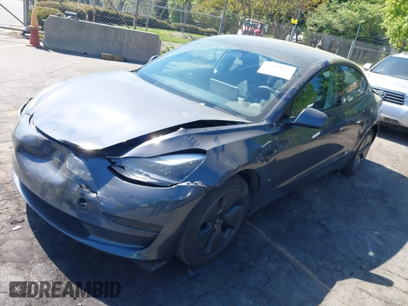 2023 Tesla Model 3 with VIN 5YJ3E1EA6PF645110, listed as a IAAI auction lot 42044357 with 24,352 mi miles and . Bid and sale history available at DreamBid. Image 2.