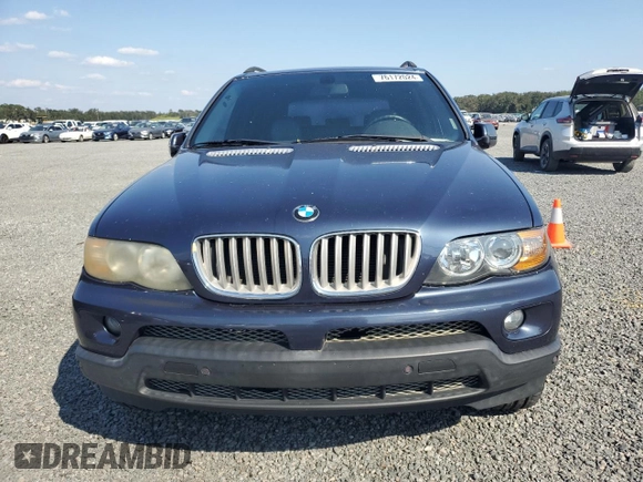 2006 BMW X5 4.4i with VIN 5UXFB53586LV27489, listed as a Copart auction lot 76172024 with 0 mi miles and Salvage Title. Bid and sale history available at carsss.com. Image 5.