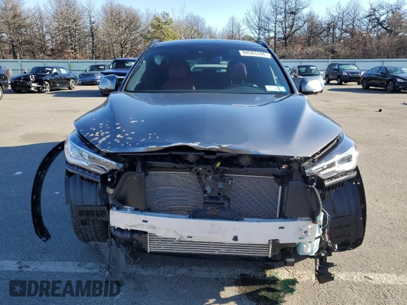 2023 Infiniti QX50 Sport with VIN 3PCAJ5FB6PF113227, listed as a Copart auction lot 84563144 with 7,465 mi miles and Salvage Title. Bid and sale history available at DreamBid. Image 5.