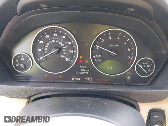 2013 BMW 3 Series 328i with VIN WBA3A5C55DF351419, listed as a IAAI auction lot 40458297 with 107,068 mi miles and . Bid and sale history available at DreamBid. Image 7.