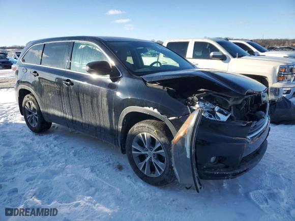 2015 Toyota Highlander LE with VIN 5TDBKRFH9FS166723, listed as a Copart auction lot 45945775 with 79,499 mi miles and Salvage Title. Bid and sale history available at carsss.com. Image 4.