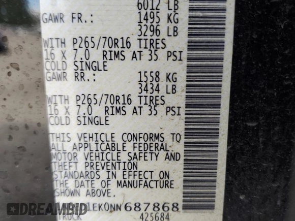 2022 Nissan Frontier SV with VIN 1N6ED1EK0NN687868, listed as a Copart auction lot 50646515 with 51,064 mi miles and Salvage title. Bid and sale history available at DreamBid. Image 12.