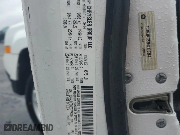 2014 Jeep Patriot Latitude с VIN 1C4NJRFB8ED778367, выставлен на аукционе Copart как лот 58893335 с пробегом 71 661 миль миль и Чистый • Clean title. История ставок и продаж доступна на DreamBid. Изображение 13.