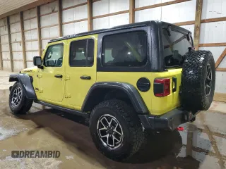 2024 Jeep Wrangler Rubicon with VIN 1C4PJXFG9RW283792, listed as a Copart auction lot 44061215 with 27,266 mi miles and Clean title. Bid and sale history available at DreamBid. Image 2.