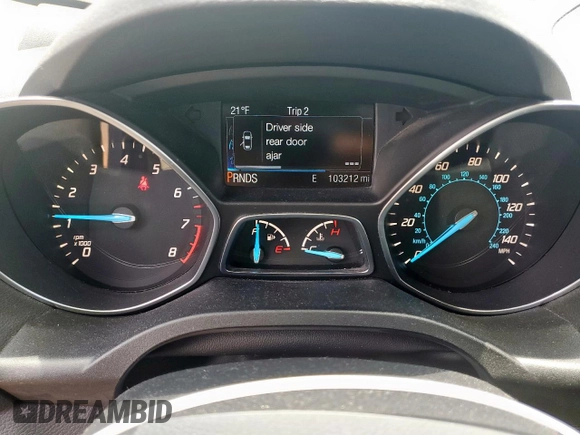 2015 Ford Escape Titanium with VIN 1FMCU0J92FUB80769, listed as a Copart auction lot 61988435 with 103,212 mi miles and Salvage title. Bid and sale history available at DreamBid. Image 9.
