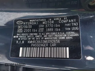 2021 Hyundai Venue SEL with VIN KMHRC8A33MU092656, listed as a IAAI auction lot 41275058 with 53,109 mi miles and . Bid and sale history available at DreamBid. Image 9.