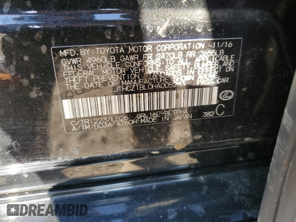 2017 Lexus GS with VIN JTHCZ1BL0HA005283, listed as a Copart auction lot 78078554 with 48,151 mi miles and Salvage Title. Bid and sale history available at carsss.com. Image 15.
