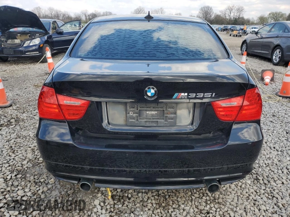 2011 BMW 3 Series 335i xDrive with VIN WBAPL5C58BA920866, listed as a Copart auction lot 52519045 with 111,106 mi miles and Salvage title. Bid and sale history available at DreamBid. Image 6.