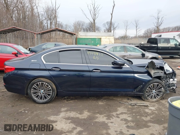 2018 BMW 5 Series 530e with VIN WBAJA9C51JB252601, listed as a IAAI auction lot 41491422 with 35,148 mi miles and . Bid and sale history available at DreamBid. Image 12.