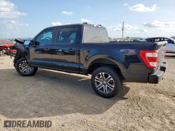 2021 Ford F-150 XL with VIN 1FTFW1E50MFB62183, listed as a Copart auction lot 60079265 with 151,203 mi miles and Salvage title. Bid and sale history available at DreamBid. Image 2.
