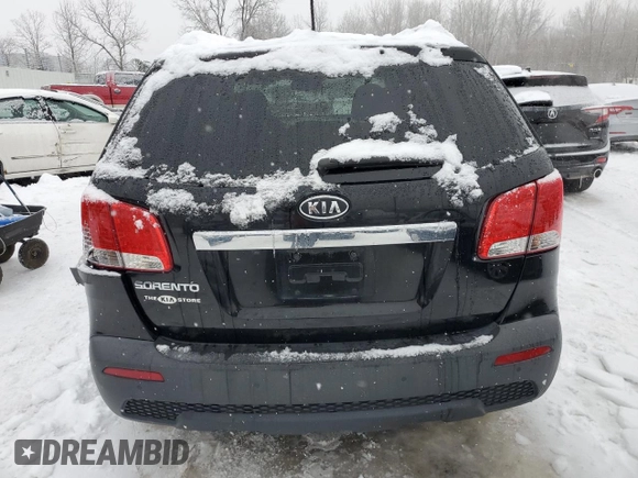 2013 Kia Sorento LX with VIN 5XYKT3A62DG346202, listed as a Copart auction lot 82705134 with 208,117 mi miles and Non repairable. Bid and sale history available at DreamBid. Image 6.