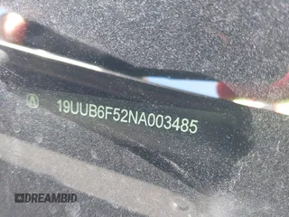 2022 Acura TLX w/A-Spec Package z VIN 19UUB6F52NA003485, wystawiony jako IAAI lot #41022891 z przebiegiem 4 mil mil oraz . Historia ofert i sprzedaży dostępna na DreamBid. Obrazek 9.