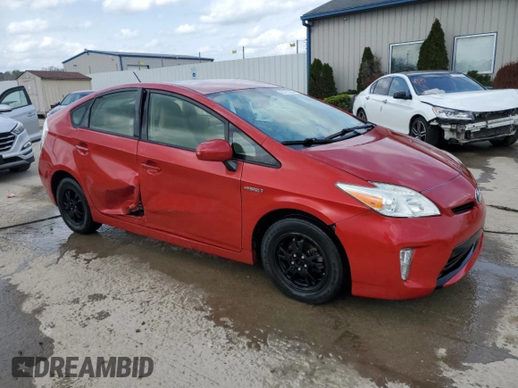 2013 Toyota Prius One with VIN JTDKN3DU5D1697495, listed as a Copart auction lot 51701235 with 180,201 mi miles and Salvage Title. Bid and sale history available at carsss.com. Image 4.