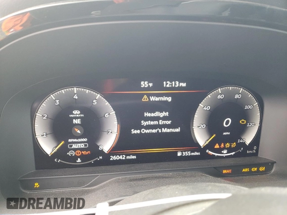 2023 Infiniti QX60 SENSORY with VIN 5N1DL1GS8PC354696, listed as a Copart auction lot 84423854 with 26,042 mi miles and Salvage Title. Bid and sale history available at carsss.com. Image 9.