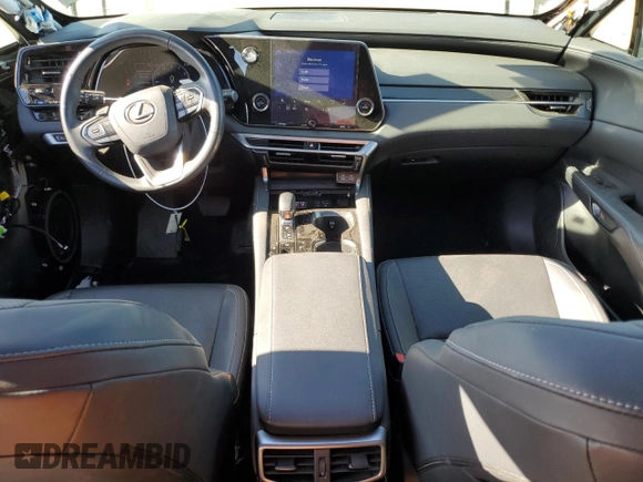 2023 Lexus RX 350 with VIN 2T2BAMBAXPC021856, listed as a Copart auction lot 56185115 with 36,438 mi miles and Salvage title. Bid and sale history available at DreamBid. Image 8.