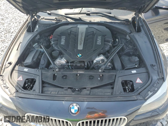 2012 BMW 5 Series 550i with VIN WBAFR9C58CDV59205, listed as a Copart auction lot 53656755 with 122,445 mi miles and Salvage Title. Bid and sale history available at carsss.com. Image 11.